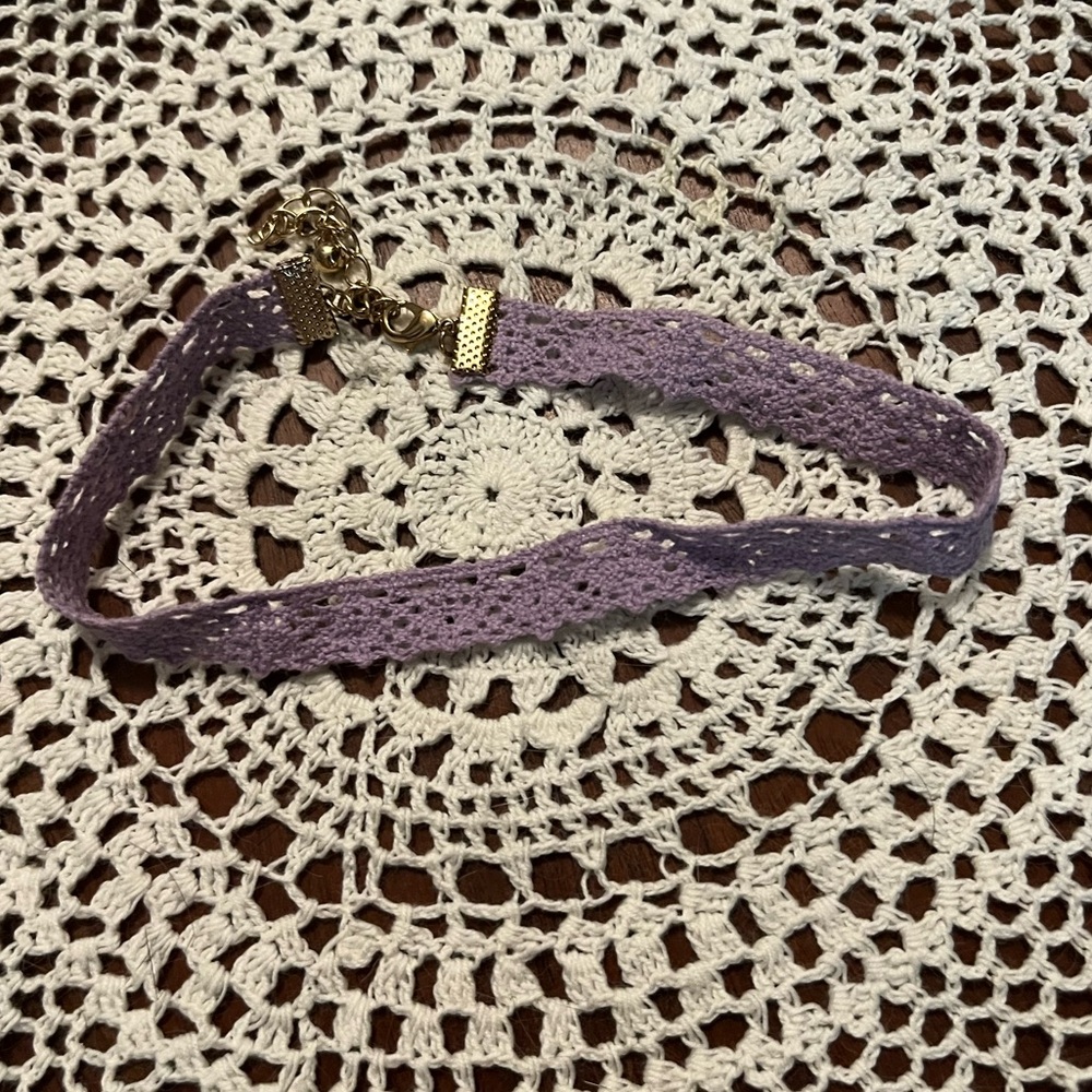 Lilac Lace Choker Necklace